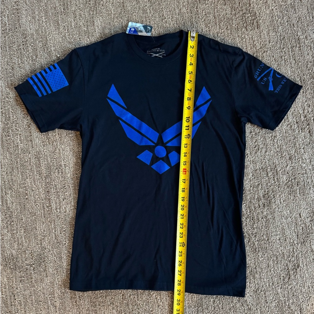 NWT Grunt Style Mens USAF T-shirt Size Medium Air Force Navy Blue - Picture 5 of 8